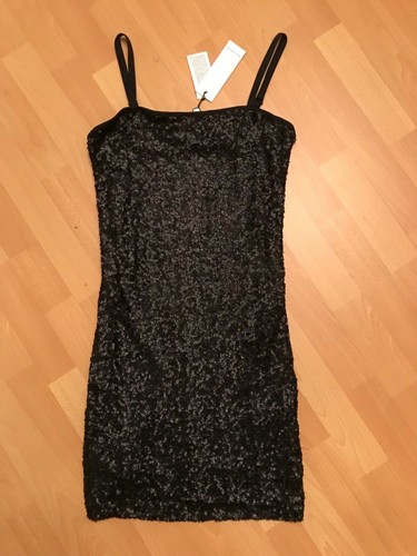 Pailletten kleid schwarz party - pailletten,