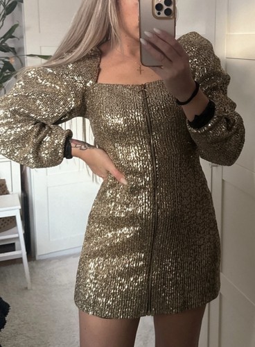 Zara kleid pailletten dress - zara,