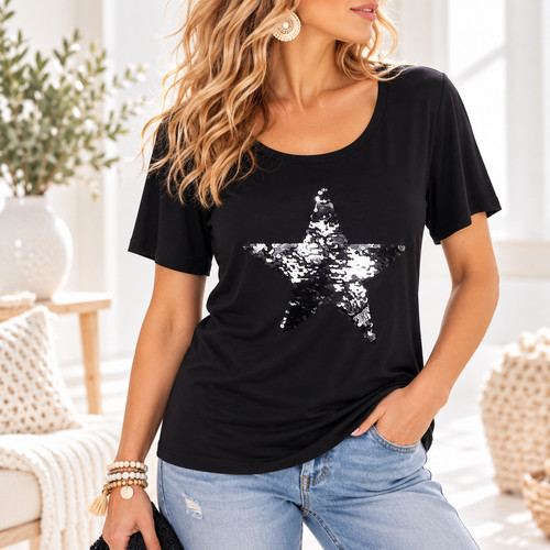 Damen shirt schwarz - damen,